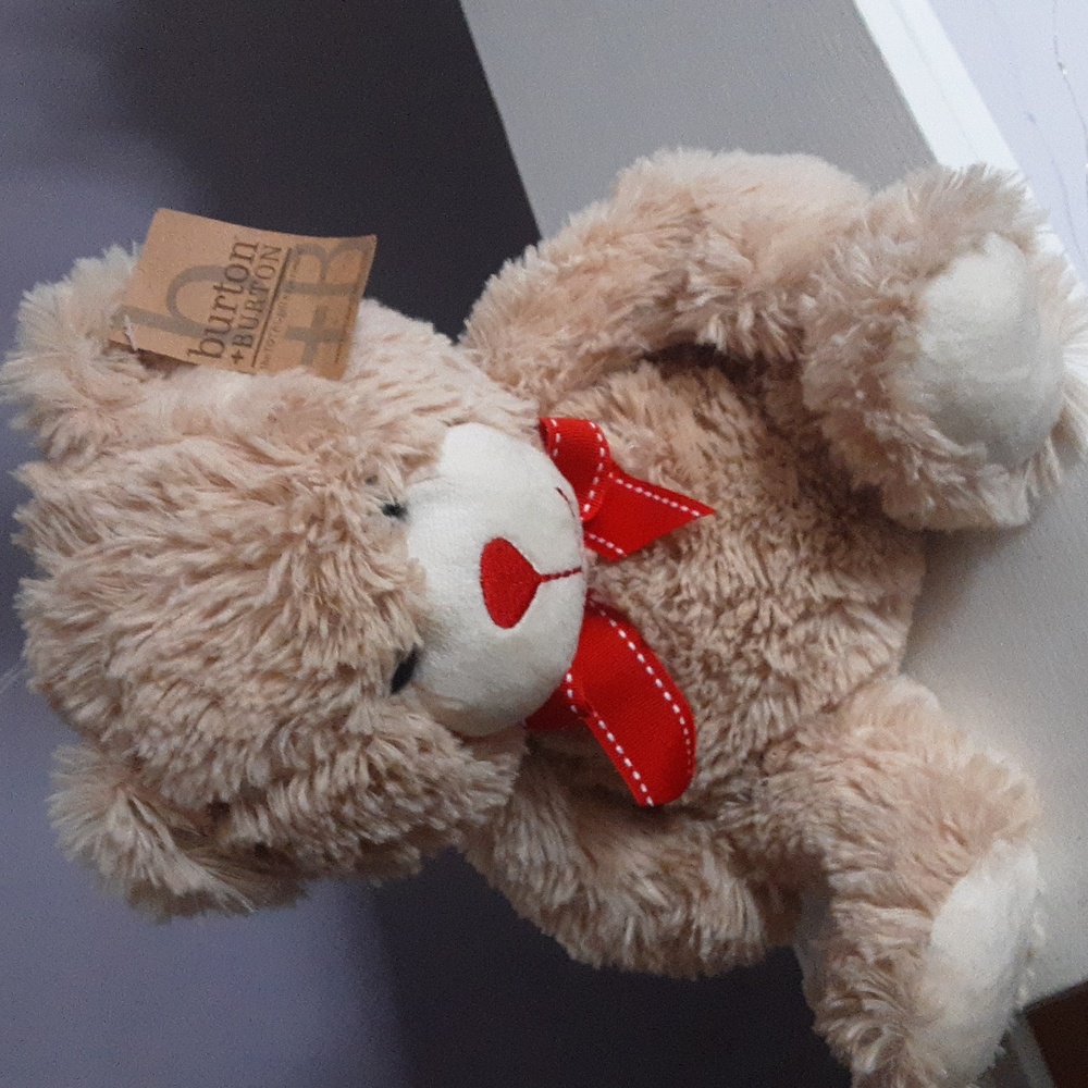Burton Burton tan teddy Bear size 13" inch tall.
